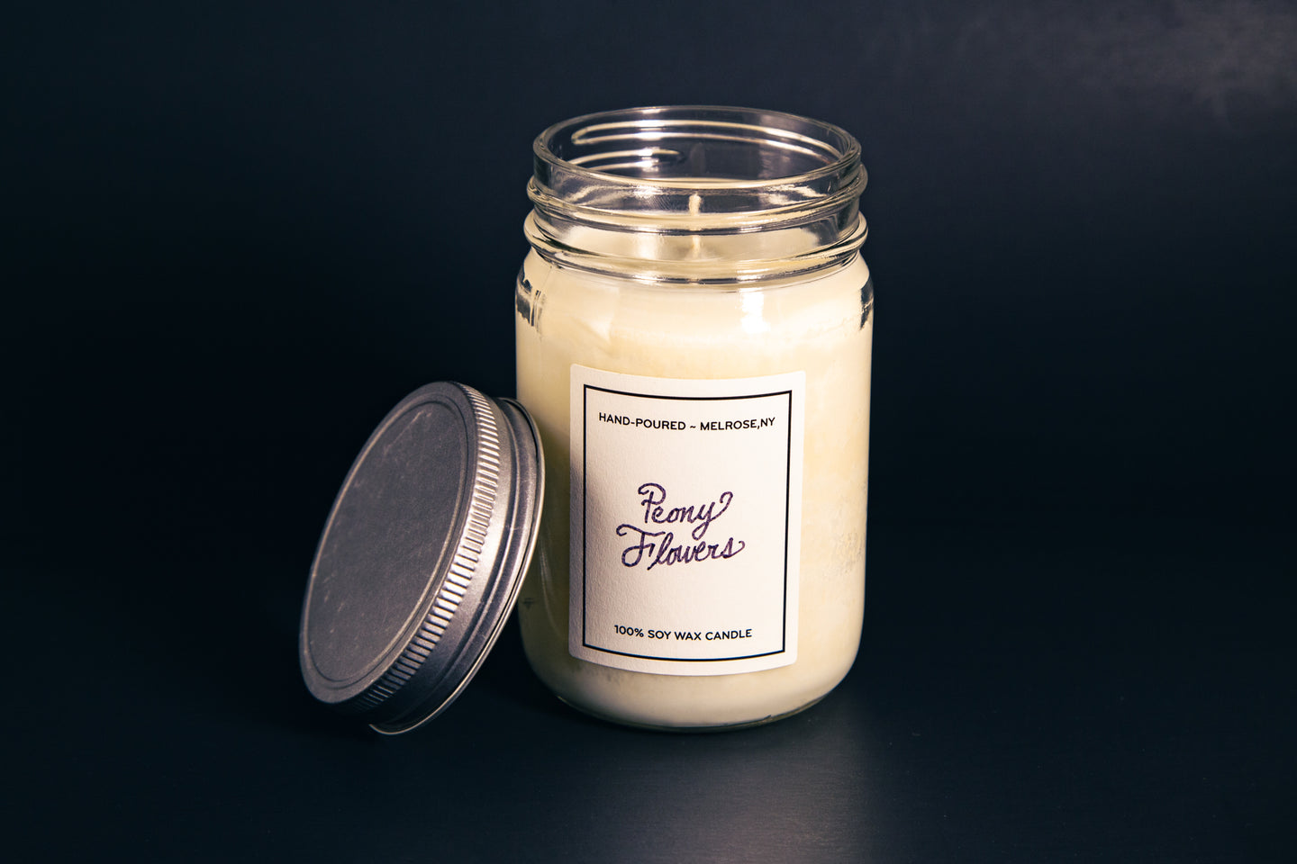 Peony Flowers Soy Candle
