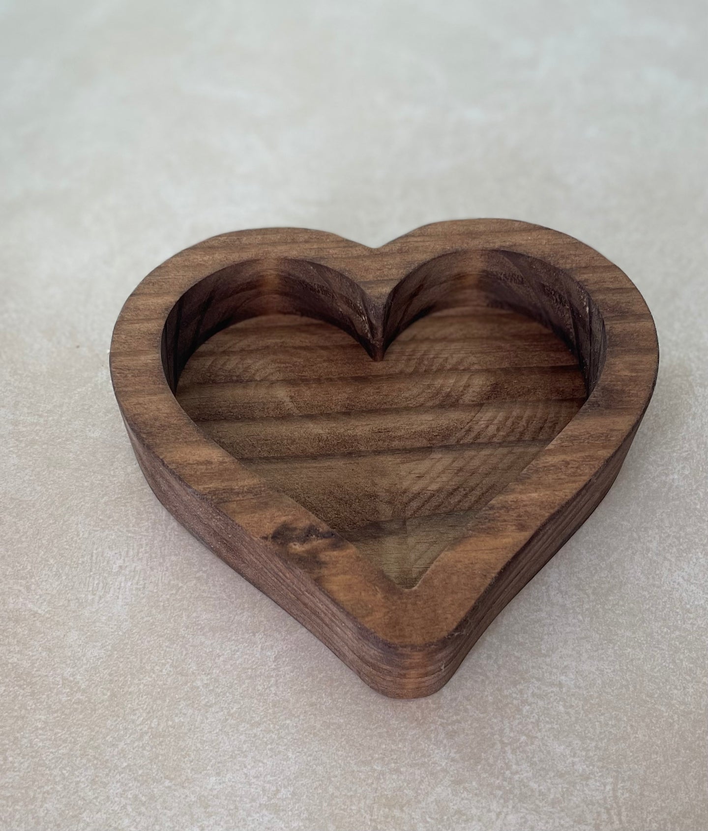 Wooden Heart Dough Bowl Candle