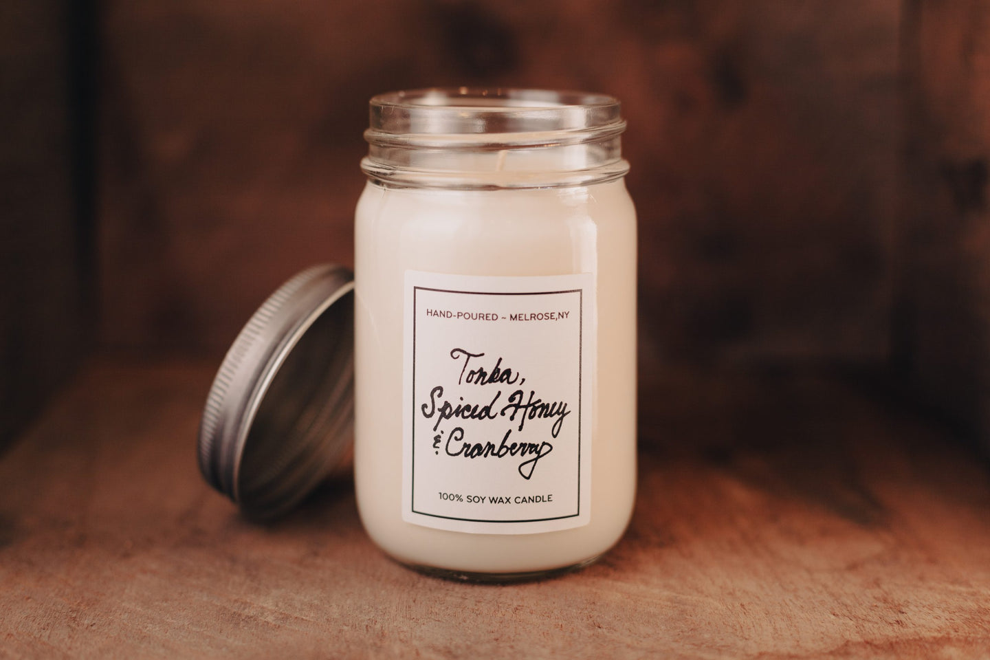 Tonka, Spiced Honey, and Cranberry Soy Candle